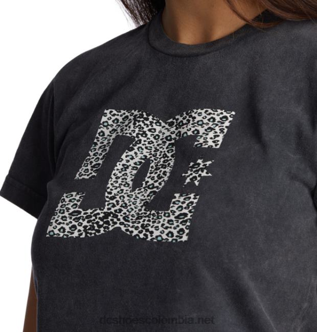 camiseta recortada para bebé con relleno de estrella de dc para mujer ácido negro DC Shoes X4RB0485