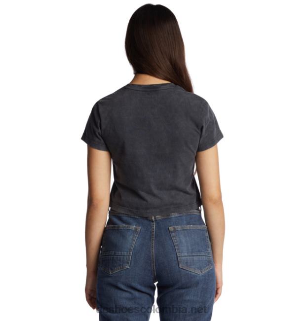 camiseta recortada para bebé con relleno de estrella de dc para mujer ácido negro DC Shoes X4RB0485