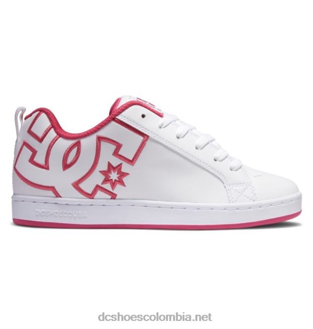 zapatos de corte graffik para mujer blanco/rosa loco DC Shoes X4RB0459