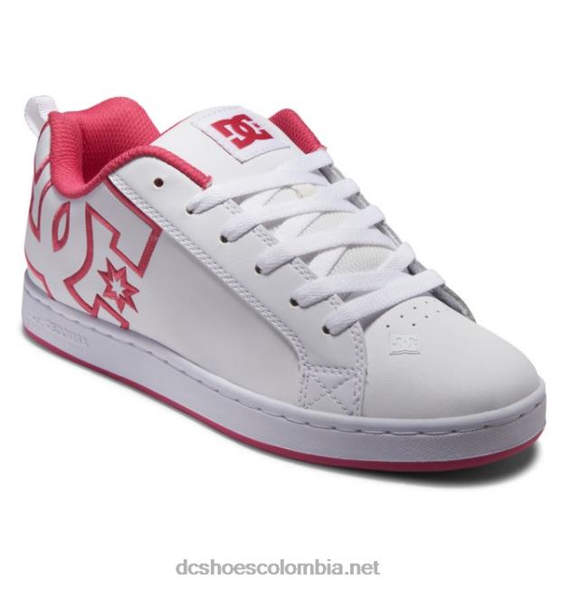 zapatos de corte graffik para mujer blanco/rosa loco DC Shoes X4RB0459