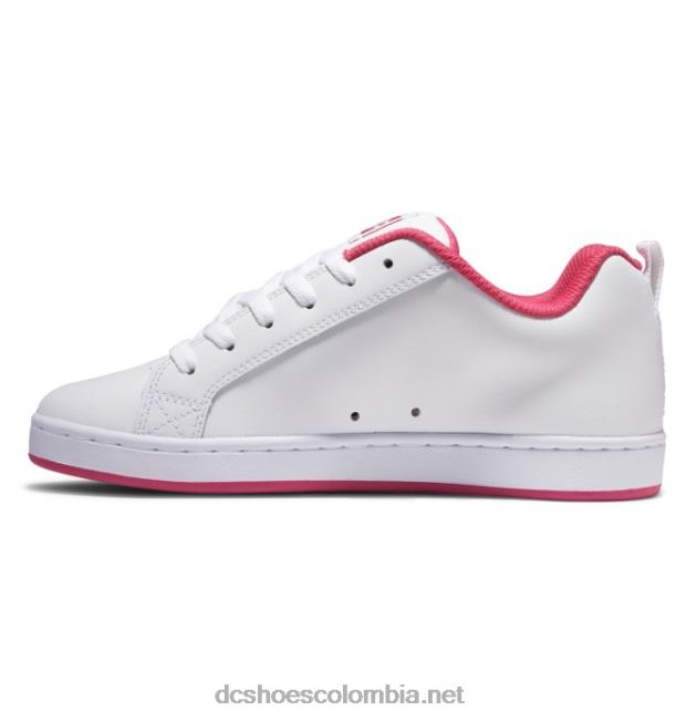 zapatos de corte graffik para mujer blanco/rosa loco DC Shoes X4RB0459