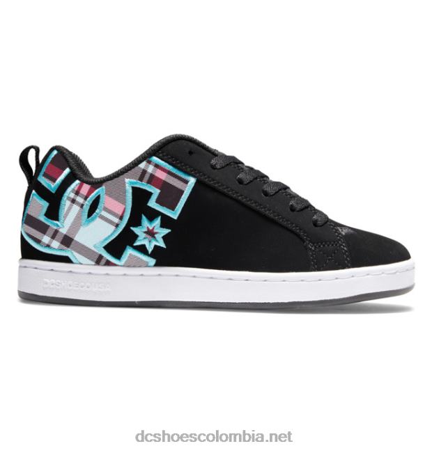 zapatos de corte graffik para mujer cuadros negros/c azules DC Shoes X4RB0460
