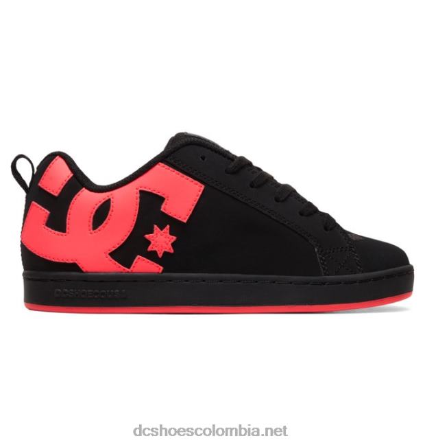 zapatos de corte graffik para mujer negro/rosa fuerte DC Shoes X4RB0439