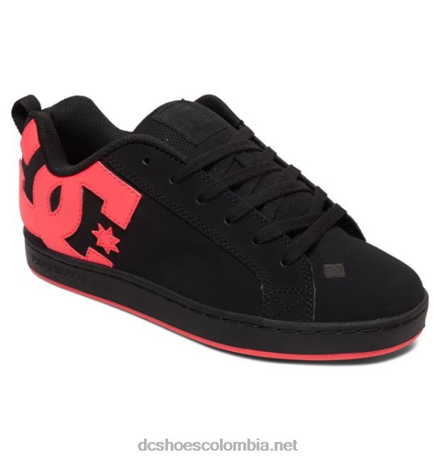 zapatos de corte graffik para mujer negro/rosa fuerte DC Shoes X4RB0439