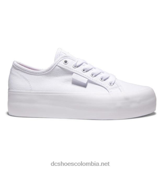plataforma manual - zapatos de plataforma plana para mujeres blanco DC Shoes X4RB0473