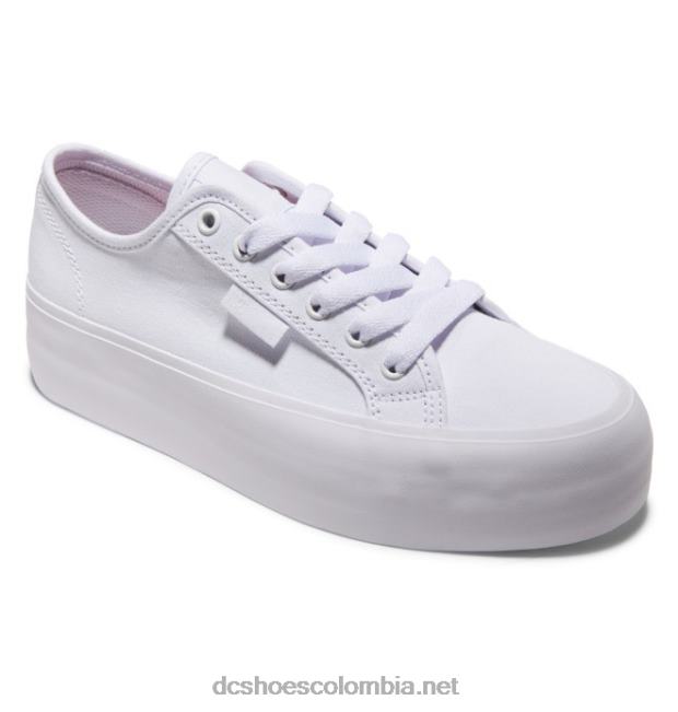plataforma manual - zapatos de plataforma plana para mujeres blanco DC Shoes X4RB0473