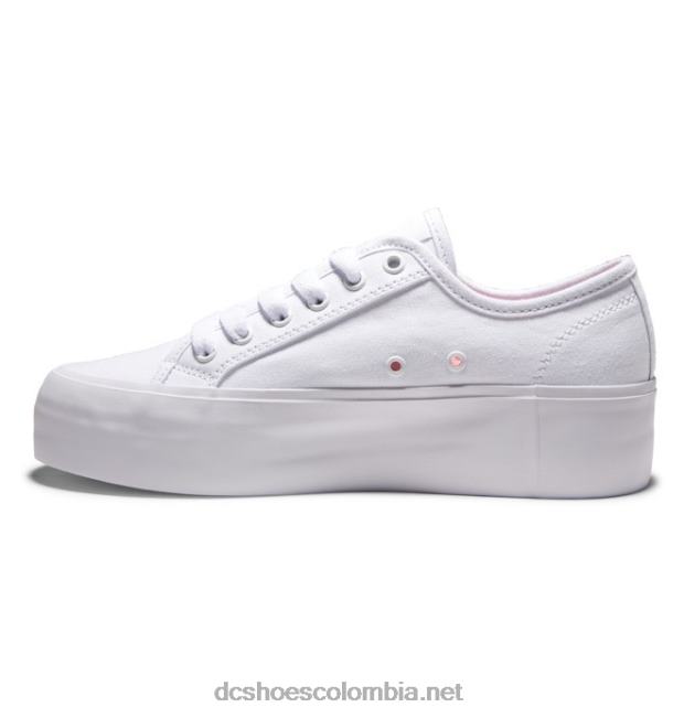 plataforma manual - zapatos de plataforma plana para mujeres blanco DC Shoes X4RB0473