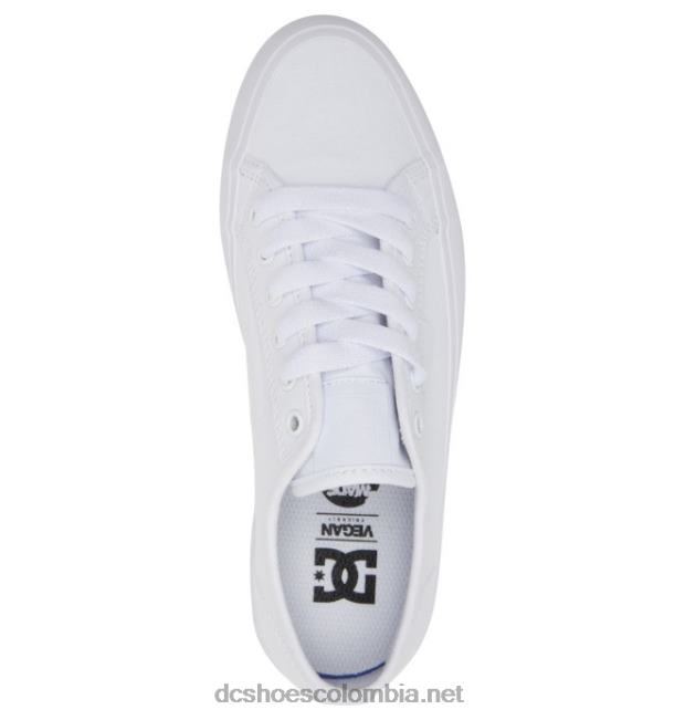 plataforma manual - zapatos de plataforma plana para mujeres blanco DC Shoes X4RB0473