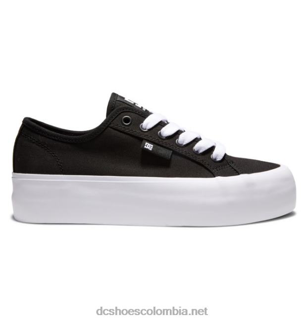 plataforma manual - zapatos de plataforma plana para mujeres blanco negro DC Shoes X4RB0474