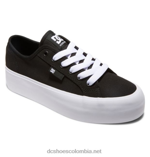 plataforma manual - zapatos de plataforma plana para mujeres blanco negro DC Shoes X4RB0474