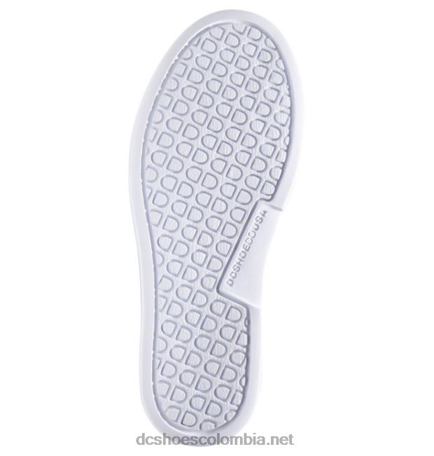 zapatos sin cordones de villano para mujer blanco/rosa DC Shoes X4RB0436