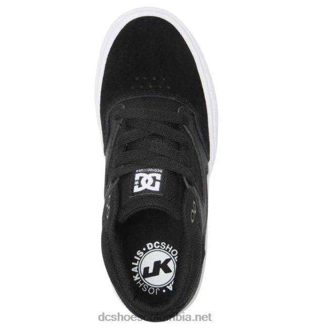 zapatos de caña media para niños kalis vulc mid blanco negro DC Shoes X4RB0516