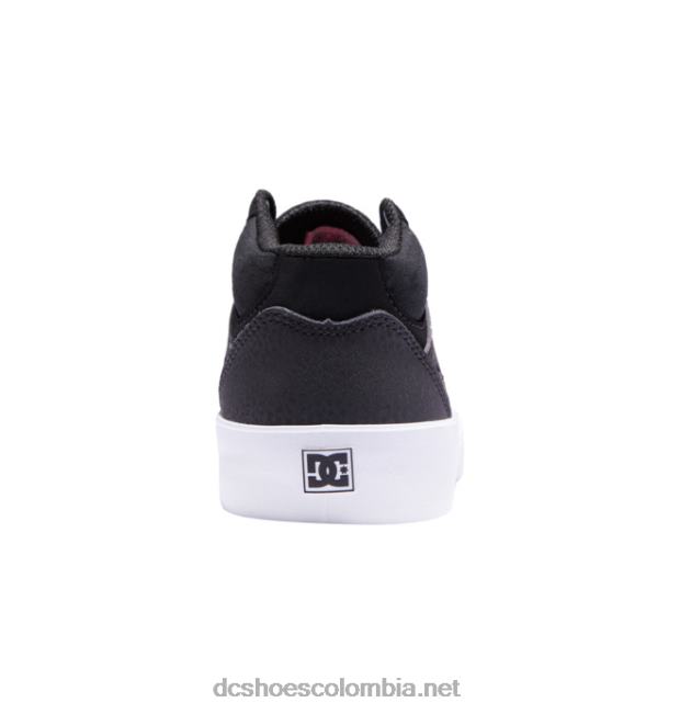 zapatos de caña media para niños kalis vulc mid blanco negro DC Shoes X4RB0516