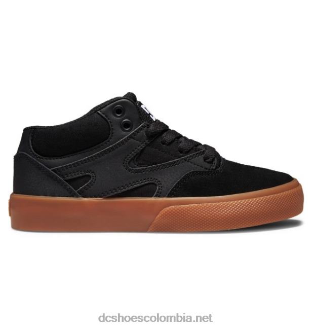 zapatos de caña media para niños kalis vulc mid negro/goma DC Shoes X4RB0515