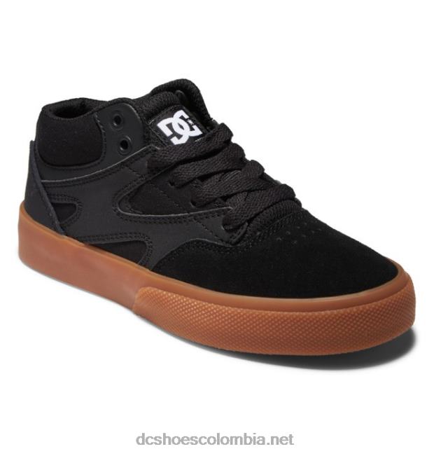 zapatos de caña media para niños kalis vulc mid negro/goma DC Shoes X4RB0515