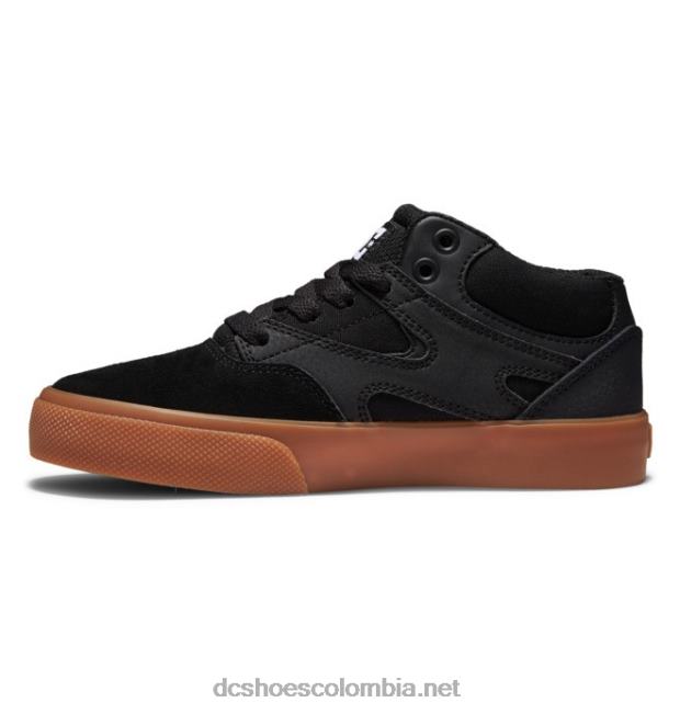 zapatos de caña media para niños kalis vulc mid negro/goma DC Shoes X4RB0515
