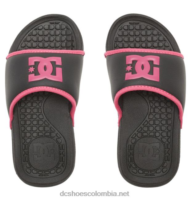 bolsa - sandalias para niñas plantilla negra/rosa DC Shoes X4RB0552