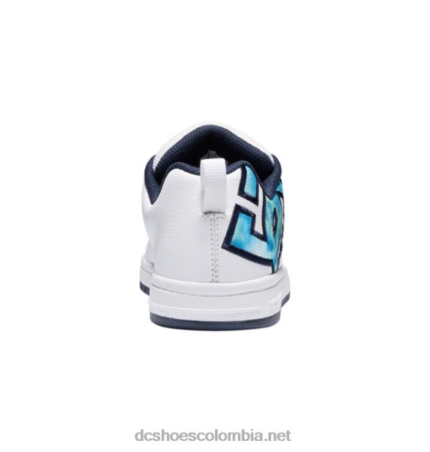 zapatos de salón para niños con graffik blanco/azul/verde DC Shoes X4RB0532