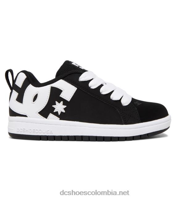 zapatos de salón para niños con graffik blanco negro DC Shoes X4RB0568