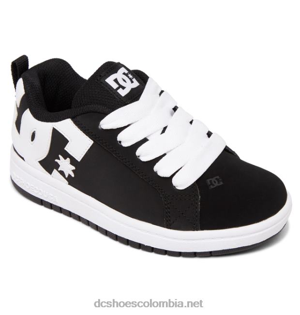 zapatos de salón para niños con graffik blanco negro DC Shoes X4RB0568
