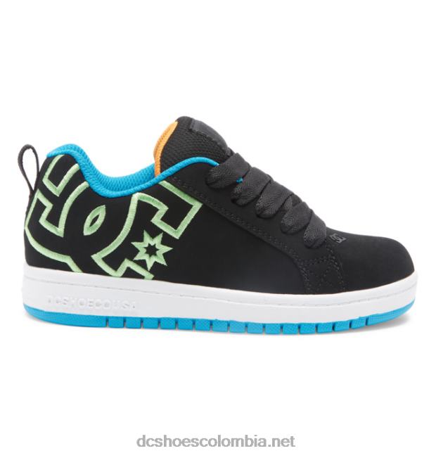 zapatos de salón para niños con graffik negro/blanco/verde DC Shoes X4RB0550