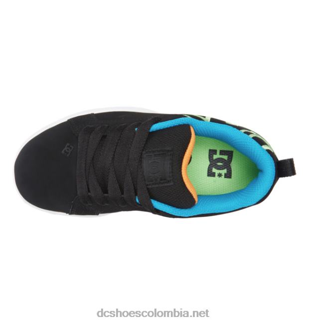 zapatos de salón para niños con graffik negro/blanco/verde DC Shoes X4RB0550