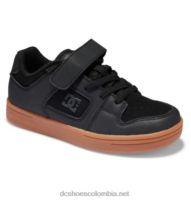 zapatos manteca 4 niños cordones elasticos blanco negro DC Shoes X4RB0511