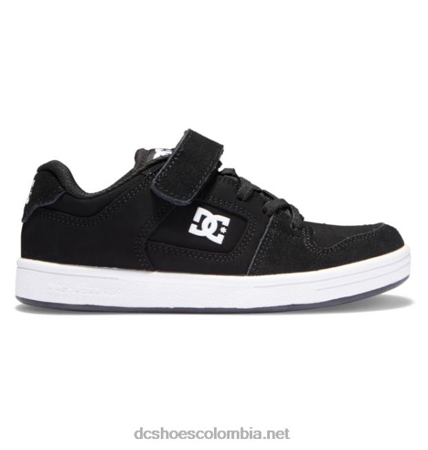 zapatos manteca 4 niños cordones elasticos blanco negro DC Shoes X4RB0554