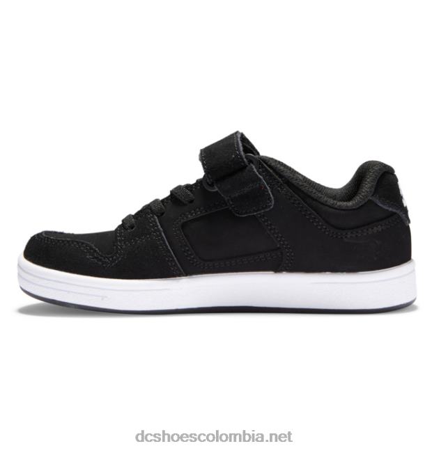 zapatos manteca 4 niños cordones elasticos blanco negro DC Shoes X4RB0554