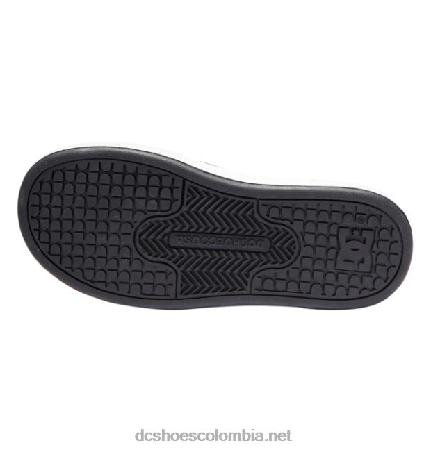zapatos manteca 4 niños cordones elasticos blanco negro DC Shoes X4RB0554