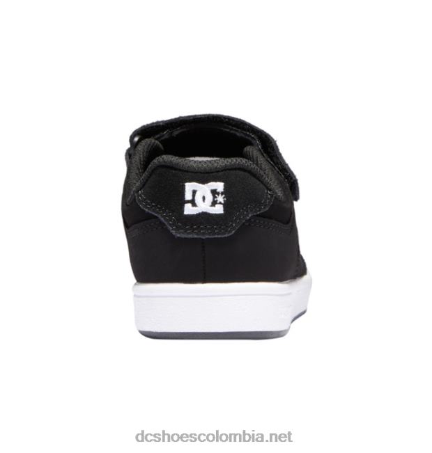 zapatos manteca 4 niños cordones elasticos blanco negro DC Shoes X4RB0554