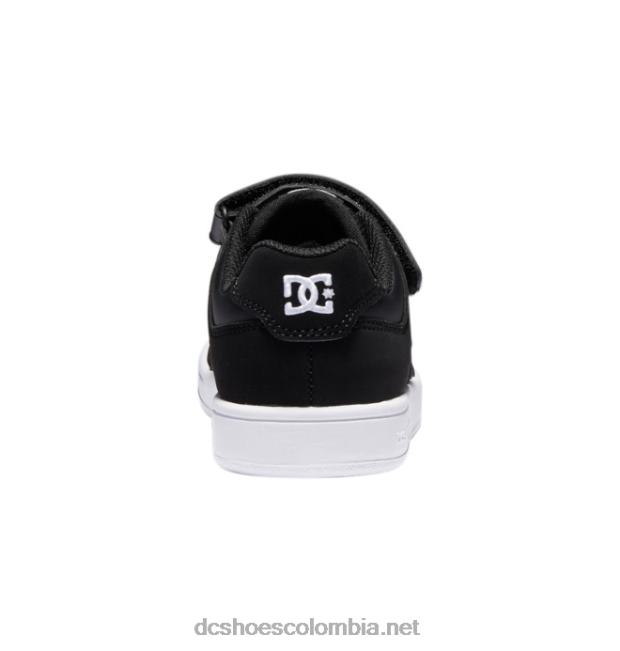 zapatos manteca 4 niños cordones elasticos blanco negro DC Shoes X4RB0572