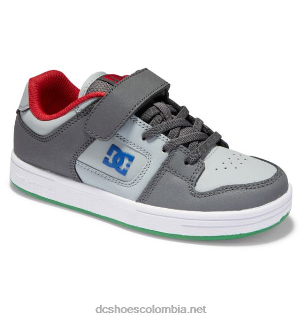 zapatos manteca 4 niños cordones elasticos gris azul DC Shoes X4RB0508