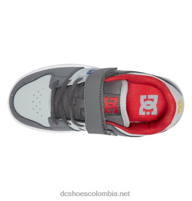 zapatos manteca 4 niños cordones elasticos gris azul DC Shoes X4RB0508