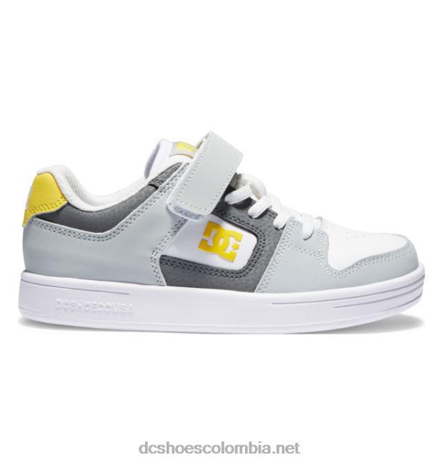 zapatos manteca 4 niños cordones elasticos gris/negro/amarillo DC Shoes X4RB0553
