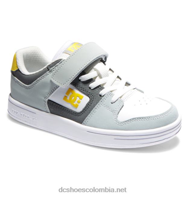 zapatos manteca 4 niños cordones elasticos gris/negro/amarillo DC Shoes X4RB0553