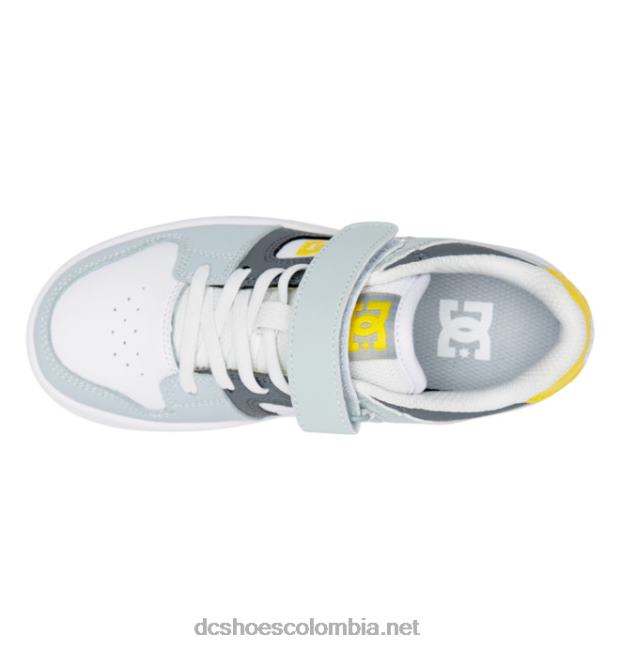 zapatos manteca 4 niños cordones elasticos gris/negro/amarillo DC Shoes X4RB0553