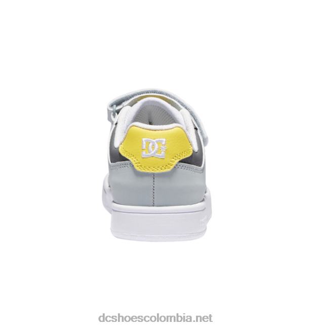 zapatos manteca 4 niños cordones elasticos gris/negro/amarillo DC Shoes X4RB0553
