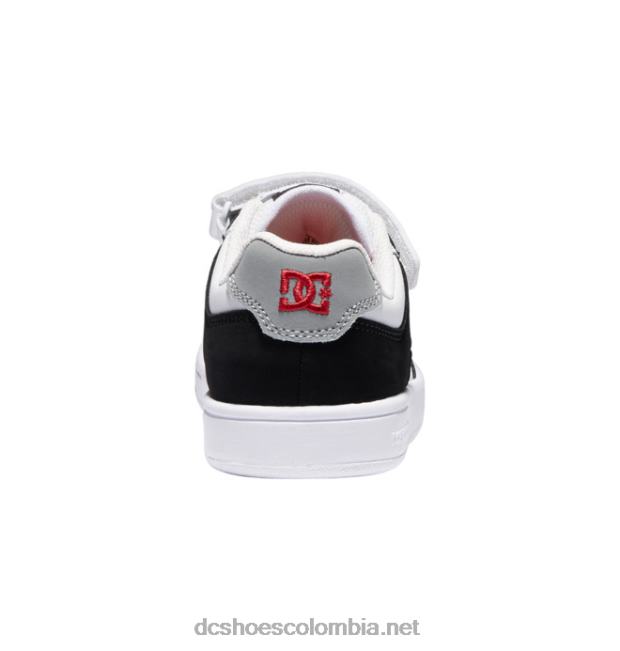 zapatos manteca 4 niños cordones elasticos negro/blanco/rojo DC Shoes X4RB0562