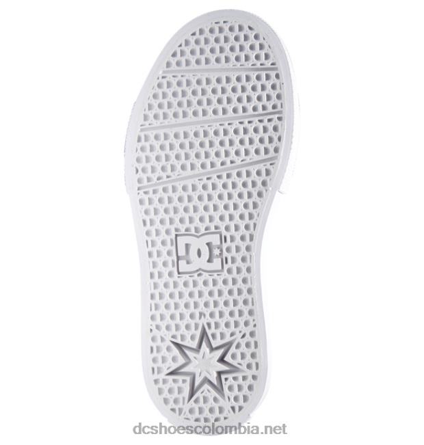 zapatos de gamuza sin cordones para niños manuales blanco negro DC Shoes X4RB0509