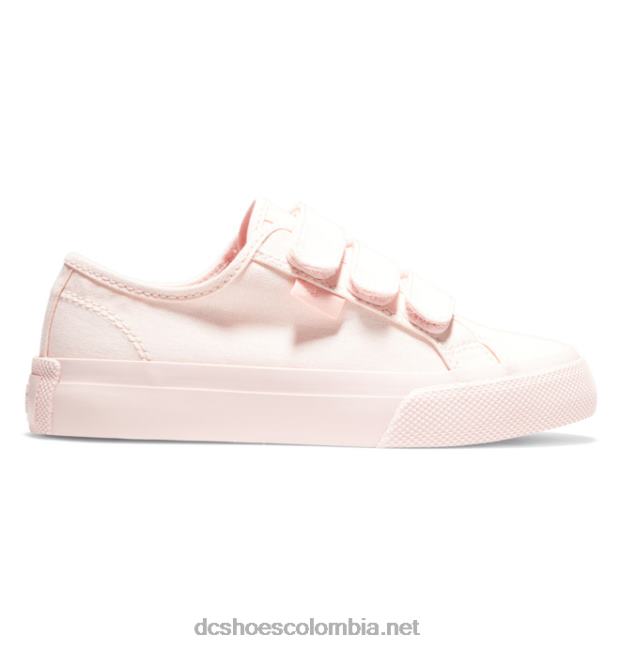zapatos infantiles manuales con velcro Rosa claro DC Shoes X4RB0512