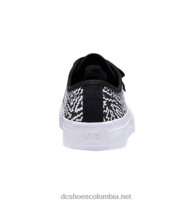 zapatos v manual para niños impresión en blanco y negro DC Shoes X4RB0534