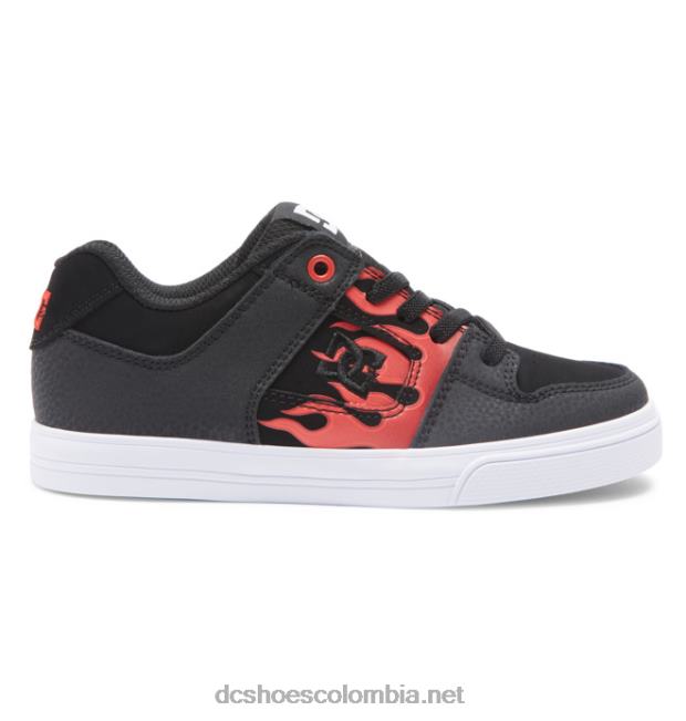 pure elastic - zapatillas sin cordones para niños rojo/gris DC Shoes X4RB0555