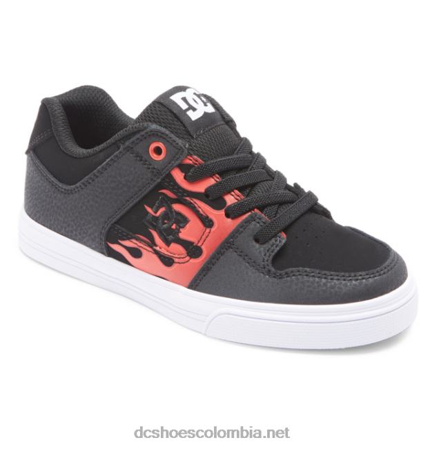 pure elastic - zapatillas sin cordones para niños rojo/gris DC Shoes X4RB0555