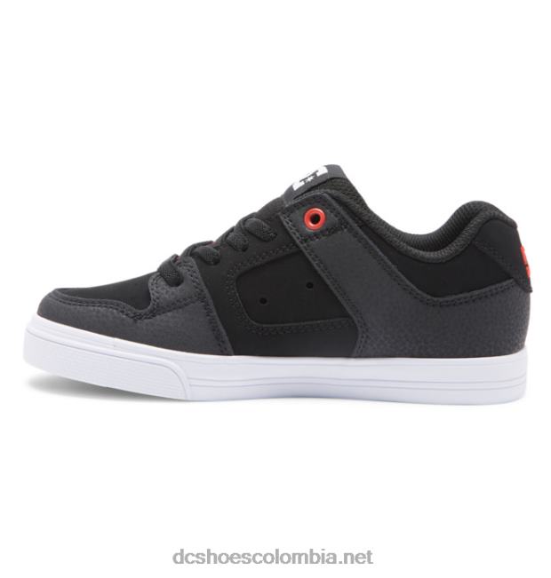 pure elastic - zapatillas sin cordones para niños rojo/gris DC Shoes X4RB0555