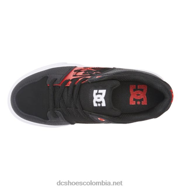 pure elastic - zapatillas sin cordones para niños rojo/gris DC Shoes X4RB0555