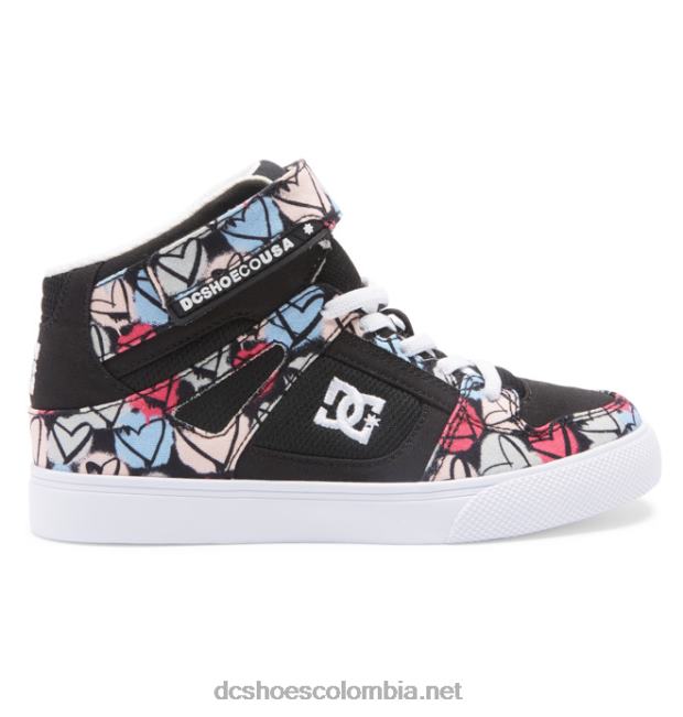pure hi ev - zapatos altos para niñas negro/multi DC Shoes X4RB0531