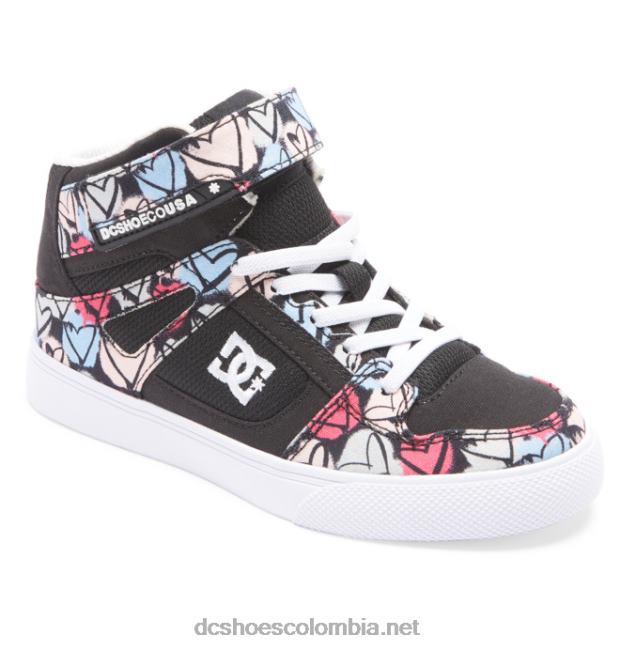 pure hi ev - zapatos altos para niñas negro/multi DC Shoes X4RB0531