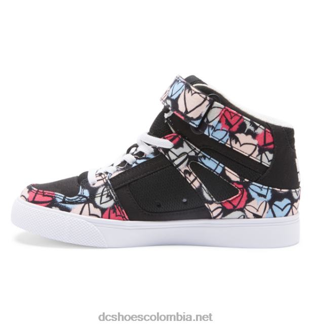 pure hi ev - zapatos altos para niñas negro/multi DC Shoes X4RB0531