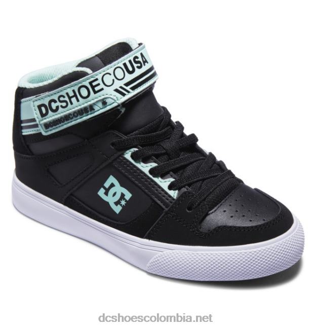 pure hi ev - zapatos altos para niñas verde negro DC Shoes X4RB0545